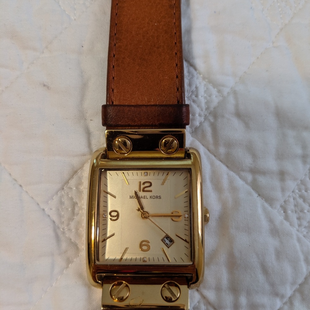 Michael Kors Leather Strap Watch